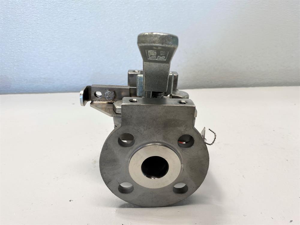 ITT Cam-Tite 1" 150# RF CF8M Top Entry Ball Valve, 1-3011-1-T1-ST7-SL4-LDS-CF8M